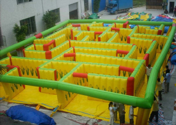 Wechselwirkendes aufblasbares Labyrinth nach Maß, Schlag-Haus-Labyrinth-vierfaches Nähen