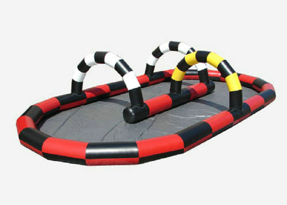 Feuerverzögernder aufblasbarer Sport spielt 0.55mm Stärke-aufblasbare Rennstrecke