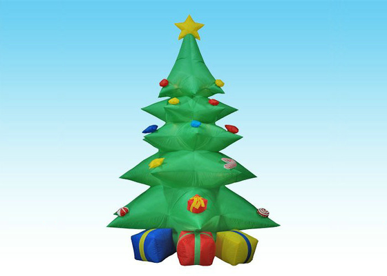 Werbungs-Förderungs-aufblasbare Weihnachtsbaum PVCüberzogene Nylonmaterialien