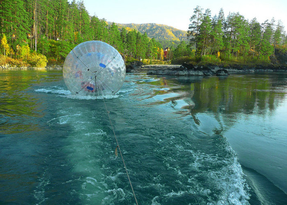 Klarer PVC-Pool-Hamster-Ball fertigte Farbe Druckheißluft-geschweißte Technologie besonders an