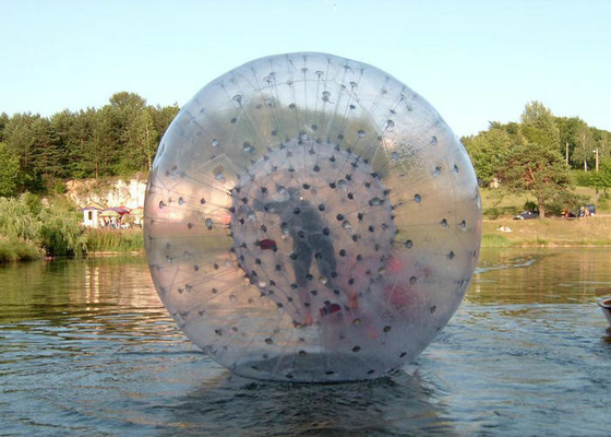 Klarer PVC-Pool-Hamster-Ball fertigte Farbe Druckheißluft-geschweißte Technologie besonders an
