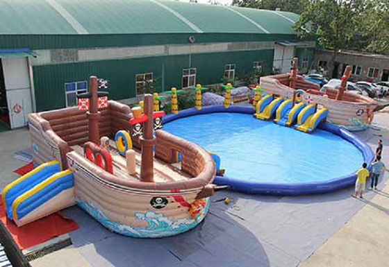 Logo, das aufblasbares Wasser-Spielplatz-Durchbohren-beständiges nicht anregendes zur Haut druckt