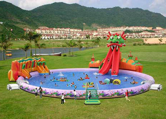 Logo, das aufblasbares Wasser-Spielplatz-Durchbohren-beständiges nicht anregendes zur Haut druckt