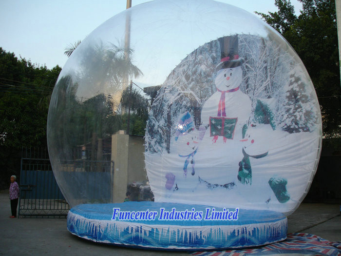 Schnee-Kugel-aufblasbare Weihnachtsdekoration, Explosions-Schnee-Kugel-eleganter Entwurf