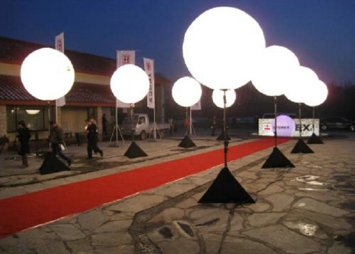 Weiße Farbe leuchten Ballonen, aufblasbarem Durchmesser der Beleuchtungs-Dekorations-1.5m