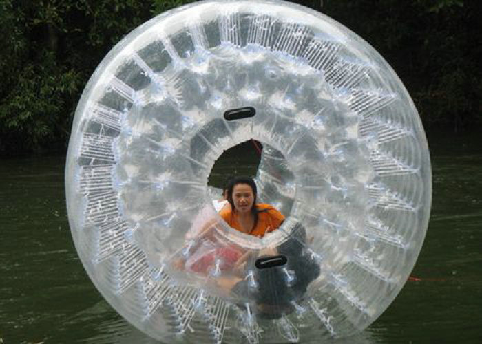 Klarer PVC-Pool-Hamster-Ball fertigte Farbe Druckheißluft-geschweißte Technologie besonders an